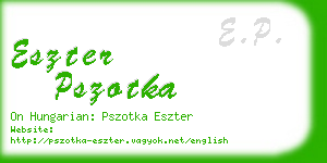 eszter pszotka business card